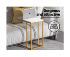 Artiss Coffee Table Side Table Marble Effect Emma