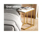 Artiss Coffee Table Side Table Marble Effect Emma