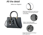 Womens Handbag Tote Shoulder Purse Leather Crossbody Bag,Dark gray