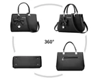 Womens Handbag Tote Shoulder Purse Leather Crossbody Bag,Black