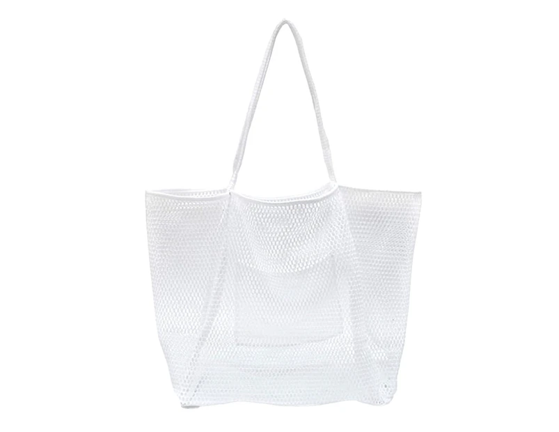 Outdoor portable travel beach bag shoulder bag,white