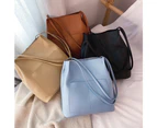 Lady's bag leather handbag designer one shoulder bucket slung purse
