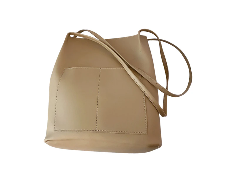 Lady's bag leather handbag designer one shoulder bucket slung purse