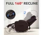 Recliner Chair Lounge PU Leather Electric Massage Chair 8-Point Heated Armchair Brown