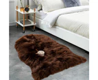 Faux Fur Rug, Fluffy Shaggy Area Rug Ultra Soft Sheepskin Fur Rug, White Fuzzy Rug Machine Washable Shag Rug - Brown