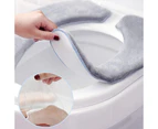 1 Pair Toilet Seat Cushion,Adult Pad Cover Padded Thick Warm Soft Fuzzy Round Elongated Washable Disposable Toilet Mat
