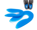 1 pair Silicon Gel U-Shaped Spur Cup Heel-Plantar Fasciitis Cushion Remission Correction U-Shaped Heel Pad
