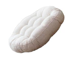 Throw pillow floor pillow Japanese futon chair cushion tatami mat floor cushion cotton and linen striped rice 42cm