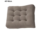 Thickened tufted cushion, solid square cushion corduroy chair cushion pillow seat soft Brown