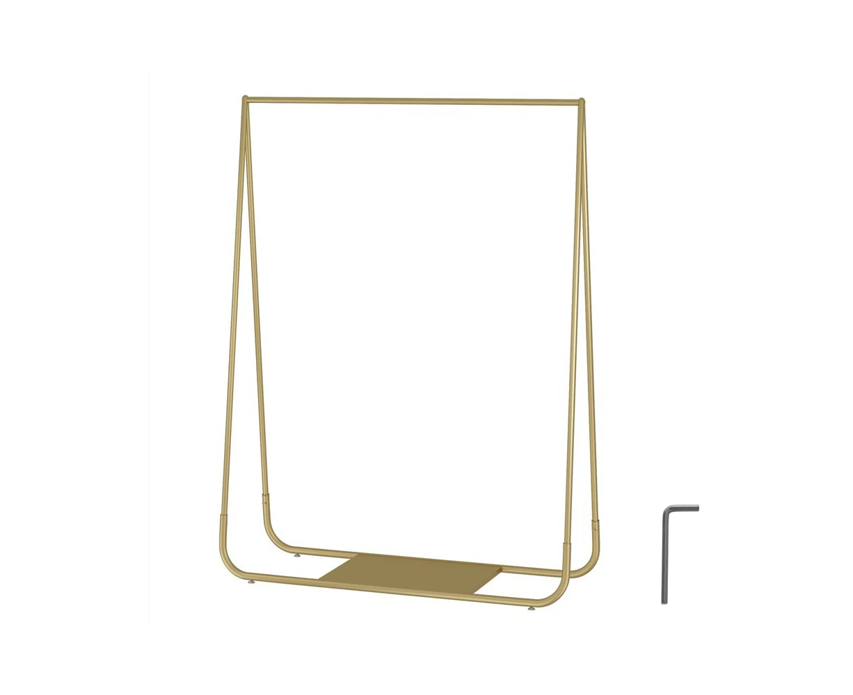 Gold Metal Clothing Rack Coat Hanger Freestanding Stylish Garment Display Rack 170x40x150cm For Retail Entryway Shop Commercial Home