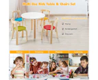 Giantex 5-Piece Kids Bentwood Table & Chair Set Children Wooden Activity Table w/ 4 Chairs Toddler Furniture