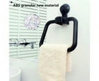 Towel Ring Punch Free Wall Mounted Removable Simple Installation Good Weight Capacity ABS Hand Towel Holder with Strong Suction Base Home Supplies-Black - Black