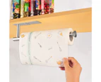 Mbg 1 Set Paper Towel Holder Self-adhesive Wall Mounted under Cabinet Kitchen Bathroom Roll Paper Holding Rack for Daily Use-Square Silver - Silver