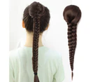 SunnyHouse Braid Plaited Women Hairpiece Soft Extending Hairs Ultra Long Fishbone Drawstring Hairpiece for Female - 7
