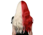 SunnyHouse Cosplay Wig Smooth Surface Ultra Long Breathable Two Tone Ombre Color Women Hair Wigs for Female - Red Golden