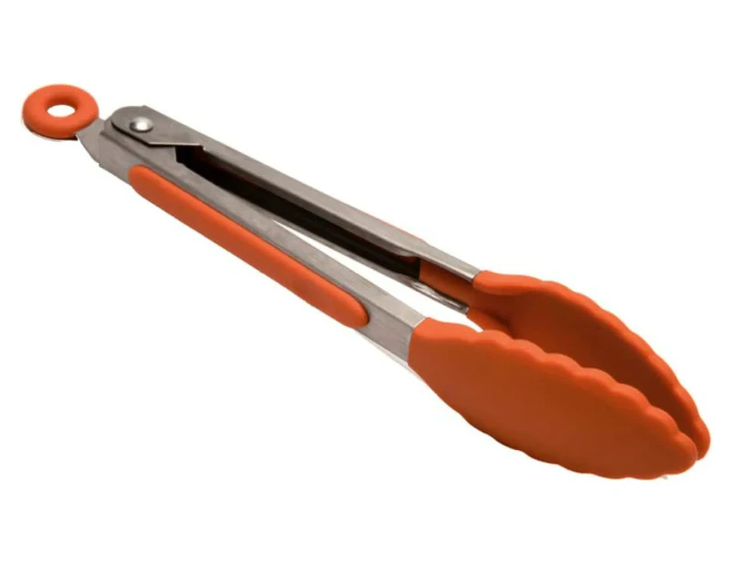 Food Tongs,Kitchen Bar Tool Supplies,Food Tongs，7 Inch Silicone Food Holder-Orange,7Inch Silicone Kitchen Tongs Baking Tongs