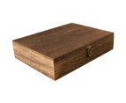 Wooden Box With Lid Wooden Storage Box Flat Vintage Decorative Wooden Box Craft Box Jewelry Organizer Jewelry Holder