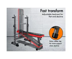 BLACK LORD Foldable Weight Bench with Squat Rack