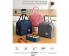 Pink Bear Small Lunch Bags for Women, Portable Insulation Bags, Reusable Lunch Bags, Can be Used for Picnics, Work, etc. (Pink Bear) - Pink+Navy Blue