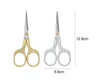 2pcs Small Vintage Precision Scissors ,for Hair trimming,Beard, for Embroidery,Craft & Everyday Use,style3