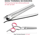 Dog Grooming Scissors Kit with Safety Round Tips Stainless Steel Professional Dog Grooming Shears Set