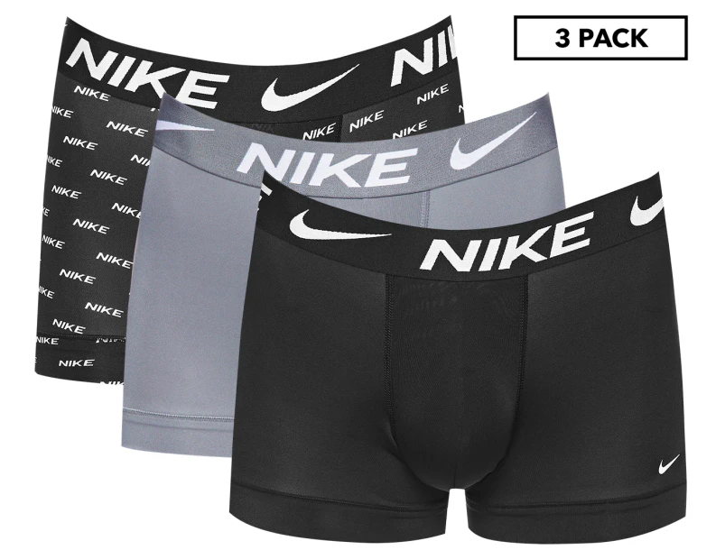 Nike Men's Dri-FIT Essential Micro Trunk 3pk - Black/Grey