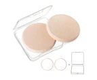 2pcs Round Makeup Sponges with 1 Travel Case,Compact Powder Puff
