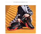 Woosien Breathabl Non-slip Basketball Shoes Wearable Sports Athletic Gym Training Shoes Black Red