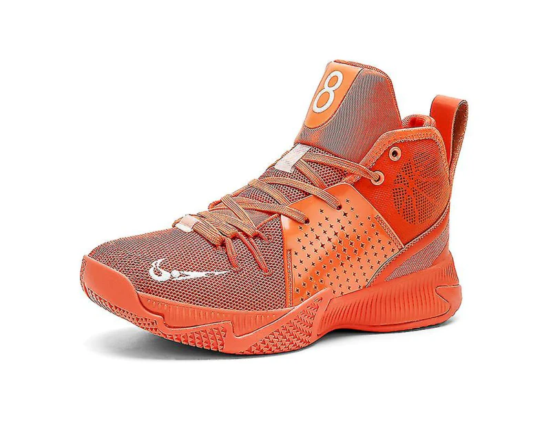 Woosien Mens Basketball Shoes Sports Running Sneakers Orange