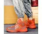 Woosien Mens Basketball Shoes Sports Running Sneakers Orange