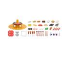 1Set Play Kitchen Toys Durable Learning Cognition Lightweight Spray Hot Pot Toy for Kids -Red