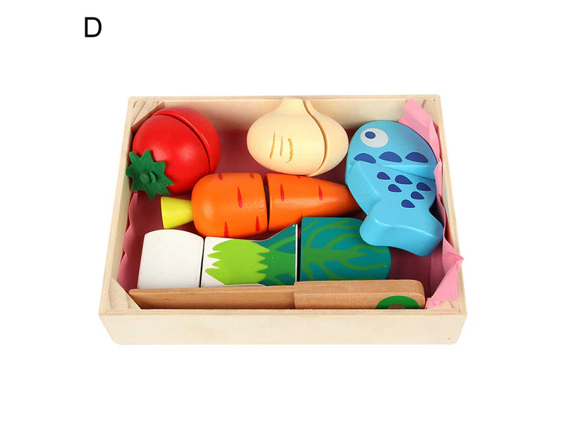 Children Wooden Simulation Kitchen Series Play House Game Set Educational Toy-D