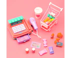 Cash Register Toy Intellectual Development Hand-eye Coordination Educational Tool Checkout ScannerShopping Play Set for Kids-1 Set