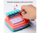 Cash Register Toy Intellectual Development Hand-eye Coordination Educational Tool Checkout ScannerShopping Play Set for Kids-1 Set
