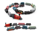 4Pcs Retro Mini Simulated Steam Train Set Pull Back Model Kids Children Toy Gift-Red