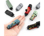 4Pcs Retro Mini Simulated Steam Train Set Pull Back Model Kids Children Toy Gift-Red