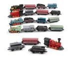 4Pcs Retro Mini Simulated Steam Train Set Pull Back Model Kids Children Toy Gift-Red