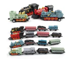 4Pcs Retro Mini Simulated Steam Train Set Pull Back Model Kids Children Toy Gift-Red