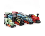 4Pcs Retro Mini Simulated Steam Train Set Pull Back Model Kids Children Toy Gift-Red