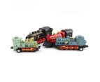 4Pcs Retro Mini Simulated Steam Train Set Pull Back Model Kids Children Toy Gift-Red