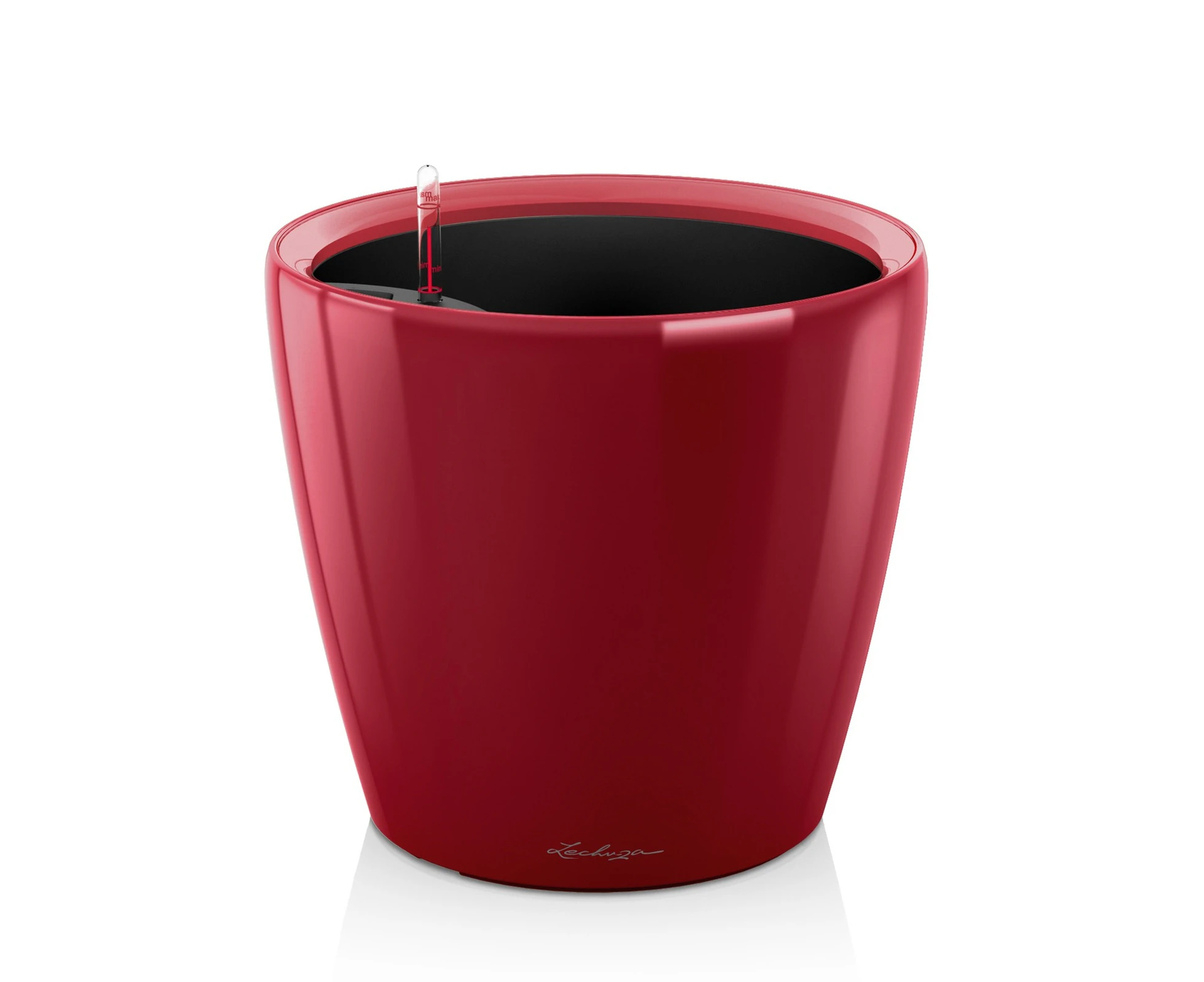 LECHUZA CLASSICO LS 43 PLANTER POT (HIGH GLOSS SCARLET RED)