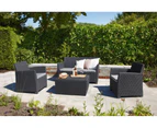 Keter Outdoor Furniture Lounge Set (Mia)-Graphite