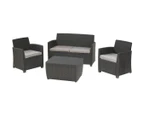Keter Outdoor Furniture Lounge Set (Mia)-Graphite