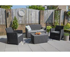 Keter Outdoor Furniture Lounge Set (Mia)-Graphite