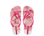 Women's Flip Flop Sandal Slim Beach Sandals Flipflops EVA Rubber Shower Slippers for Girls Women Bathroom Summer Sandals for Women A2 - Pink