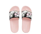 Soft Comfort Flat Slides Fur Slipper for Women Flip Flops Casual Indoor Outdoor Non Slip Women's Beach Sandals Summer Flipflops for Girls A5 - Pink