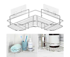 Stainless Steel Shower Caddy Corner Storage Shelf Holder Rack Organiser Bathroom