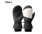 Mens and Womes Ski Gloves: Wind-Proof Water Resistant Winter Mitten Single -board finger ski gloves,(black,L)