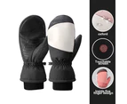 Mens and Womes Ski Gloves: Wind-Proof Water Resistant Winter Mitten Single -board finger ski gloves,(black,L)
