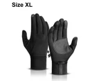 Winter Gloves Touch Screen Water Resistant Windproof Anti Slip Glove for Hiking Driving Run Cycling,Black-XL